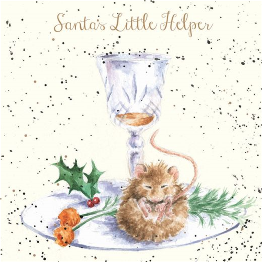 Wrendale Christmas Card - Santa's Little Helper