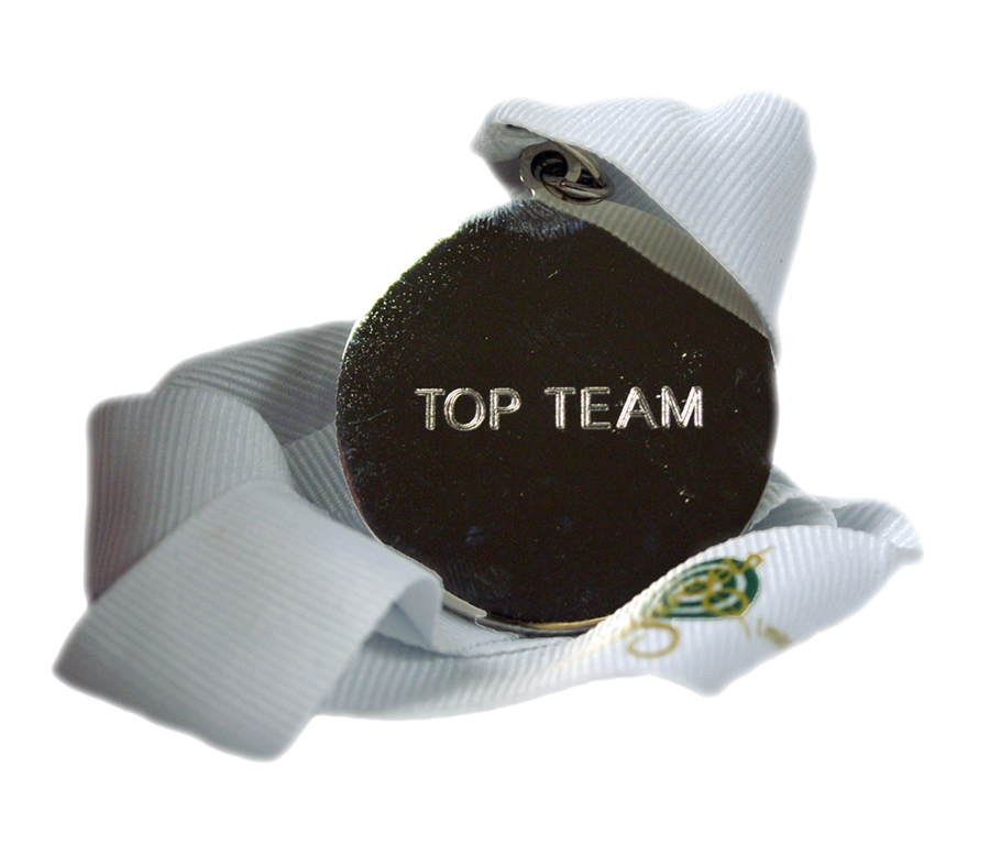 Sporting Targets Top Team Medal - White Ribbon - Image 2