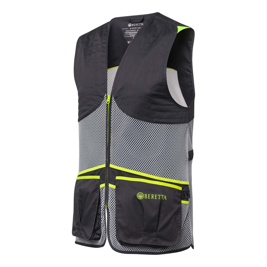 Beretta Full Mesh Skeet Vest - Ebony & Ice Grey