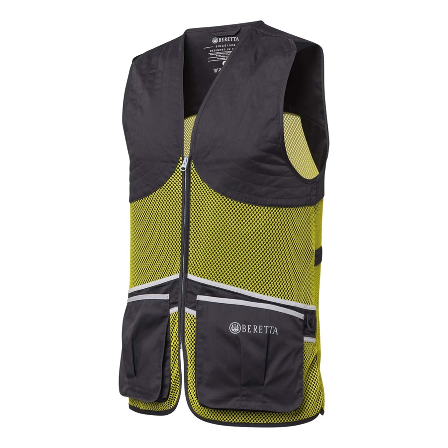 Beretta Full Mesh Skeet Vest - Ice Grey & Sulphur Spring