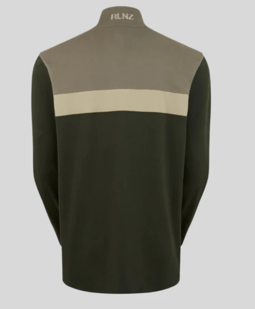 Ridgeline Mens Backslider Rugby top - olive/multi - Image 3
