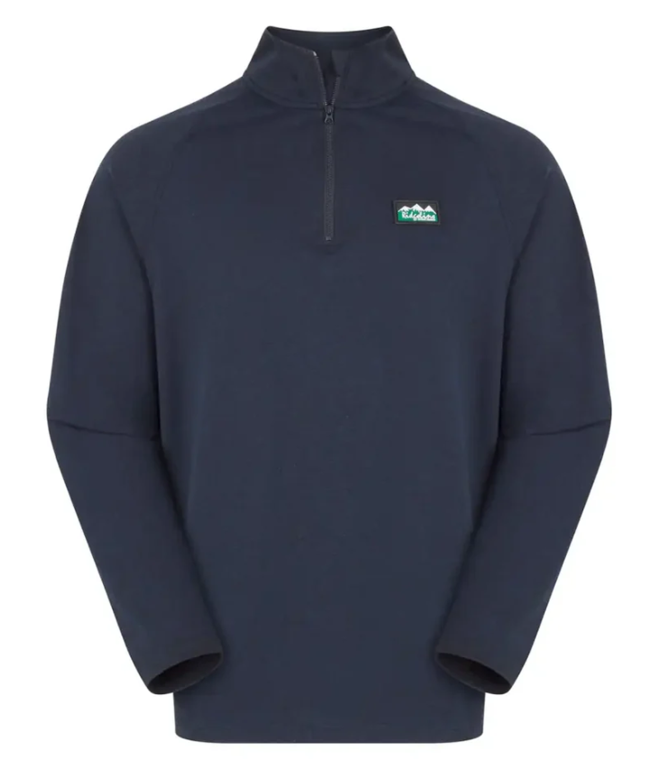 Ridgeline Men's baseline pull on zip top - Navy