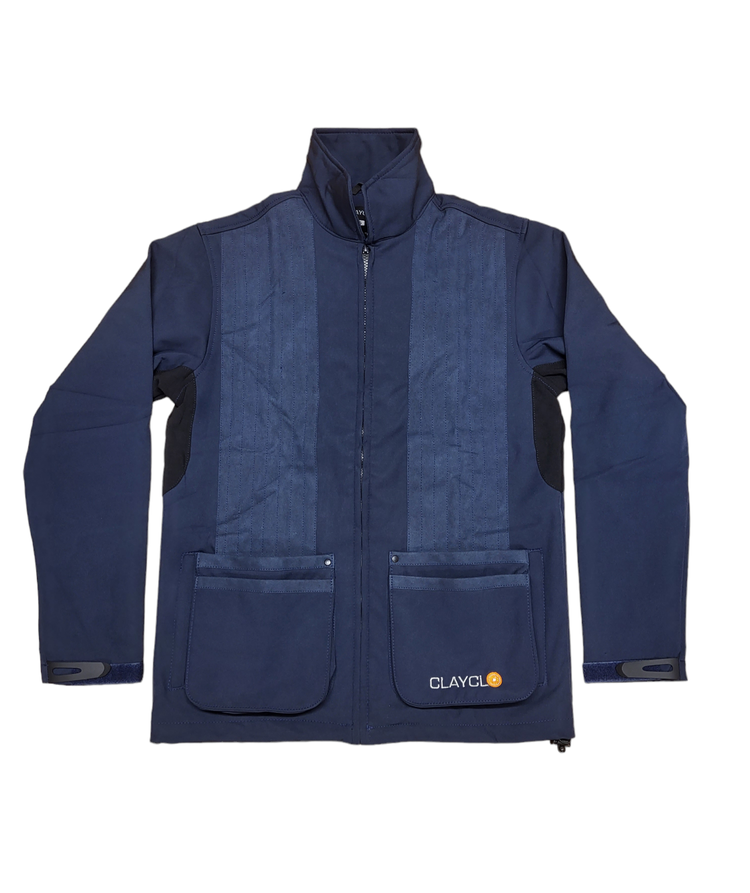 Clayclo Men's softshell jacket - navy blue / navy blue suede