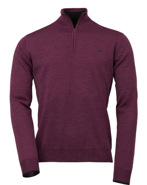 Laksen Norfolk zip neck - Heather