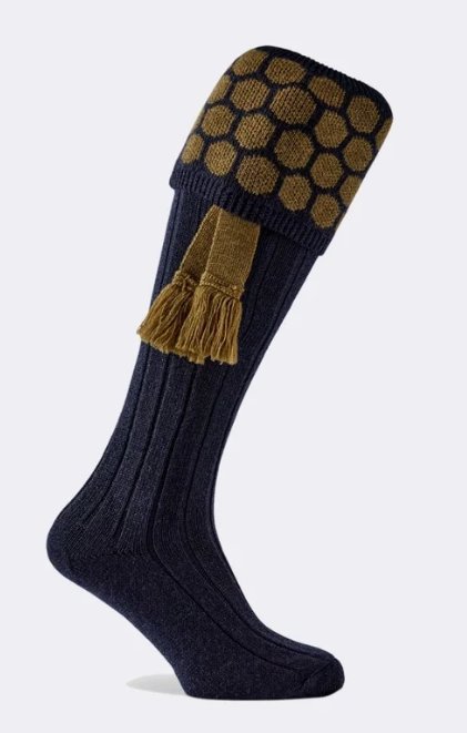 Pennine Grenadier Socks & Garter set - navy