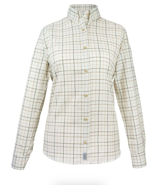 jack pyke ladies countryman shirt large check - brown