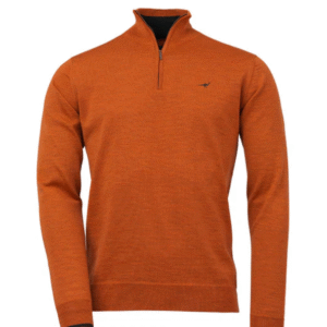 Laksen Norfolk Zip neck - Burnt Orange