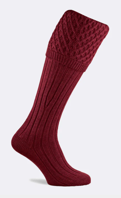 Pennine Chelsea Socks - claret