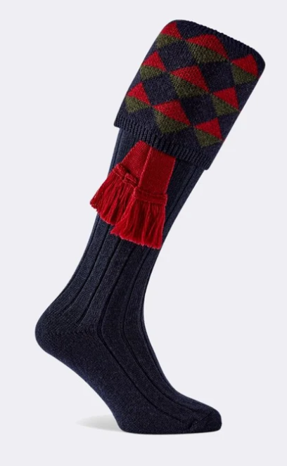 Pennine grand garter Socks set -navy
