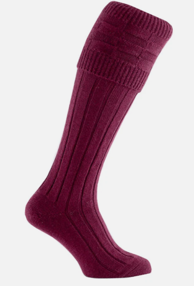 Pennine Portland socks - burgandy