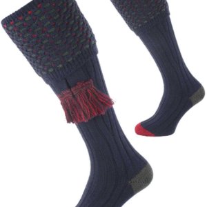 Pennine Ambassador socks /garter Set - Navy