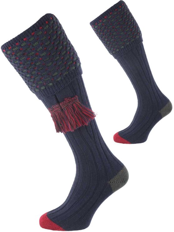 Pennine Ambassador socks /garter Set - Navy