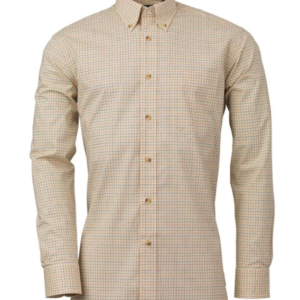 Laksen Sporting stretch Shirt - Brownie, orange, cornflower