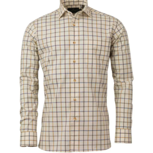 Laksen Sporting Stretch Shirt Mustard, Brownie , Cornflower