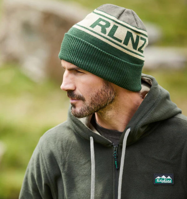 Ridgeline RLNZ Beanie Hat Navy - Olive Multi - Image 2