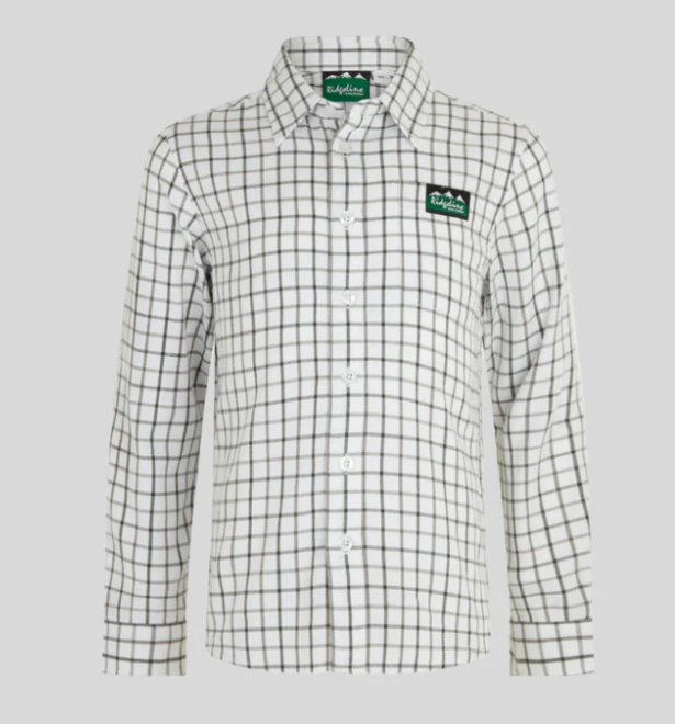 Ridgeline Childrens Sedgebrook Shirt - Deep Forest & Smokey Olive