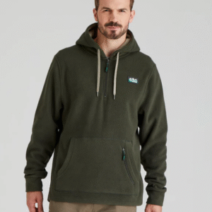 Ridgeline Mens Ballistic Long Sleeved Fleece Hoodie - Deep Forest