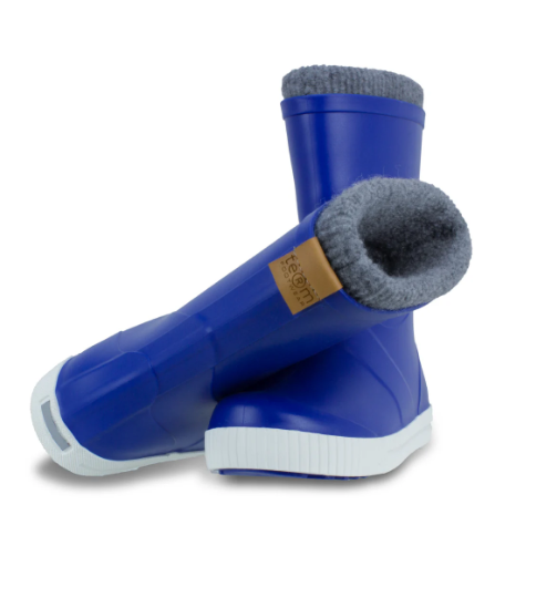 Children's Sock lined Wellington Boots - Blue - Image 2