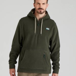Ridgeline Mens Ballistic Long Sleeved Fleece Hoodie - Deep Forest