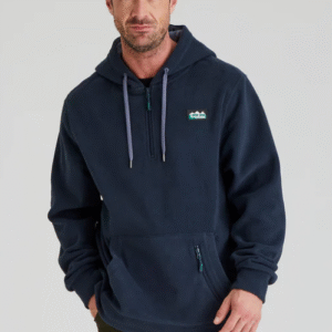 Ridgeline Mens Ballistic Long Sleeved Fleece Hoodie - Navy