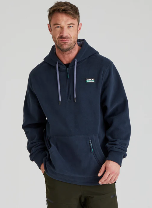 Ridgeline Mens Ballistic Long Sleeved Fleece Hoodie - Navy