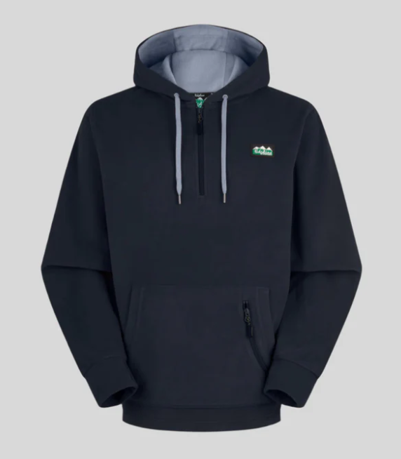Ridgeline Mens Ballistic Long Sleeved Fleece Hoodie - Navy - Image 2