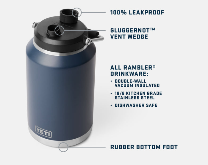 Yeti Rambler 1 Gallon jug 3.78L - Navy - Image 2
