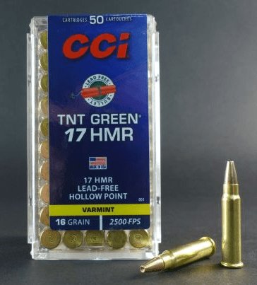 CCI 17 HMR TNT Green 16G Hollow Point (Boxes of 50)