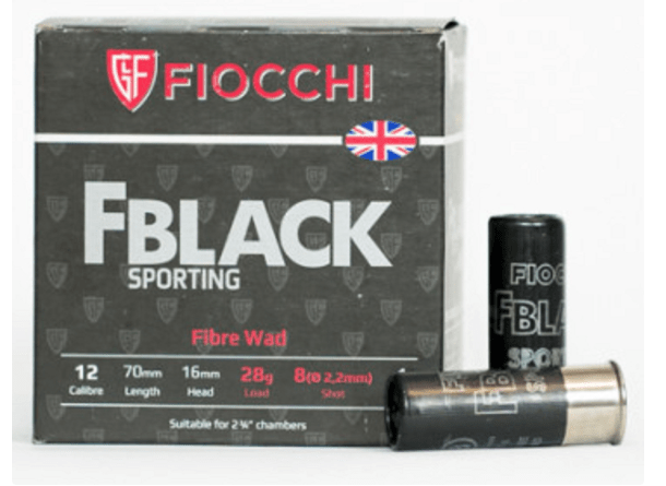 Fiocchi 12g FBlack Sporting 28gm - 8 PW