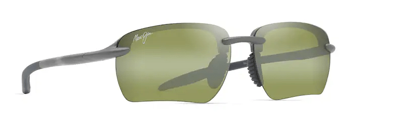 Maui Jim HTP Hookipa Ultra G grey frames with grey/green lens.