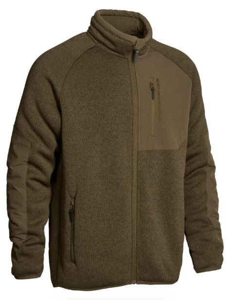 Northern Hunting HELGE Fibre Lined Green Knit Fleece Jacket