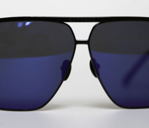 Edwards Eyewear Aviator Titanium black frames with Polarised Black lens.