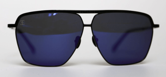 Edwards Eyewear Aviator Titanium black frames with Polarised Black lens.