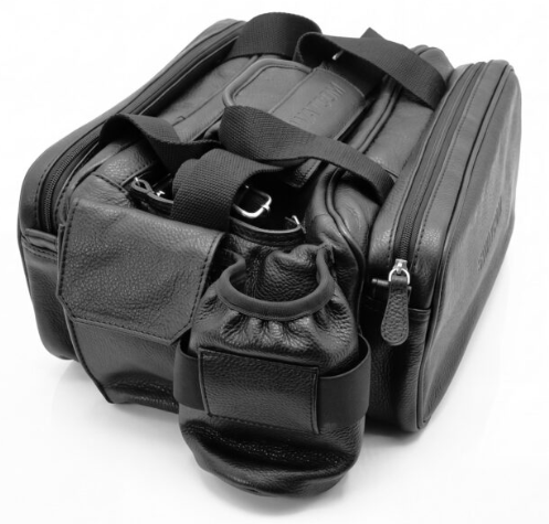 Swatcom Luxury Leather Medium Range Bag -Black - Image 3