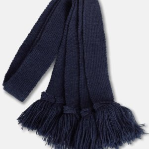 Pennine Merino Wool Garter - Mid Navy