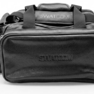 Swatcom Luxury Leather Medium Range Bag -Black
