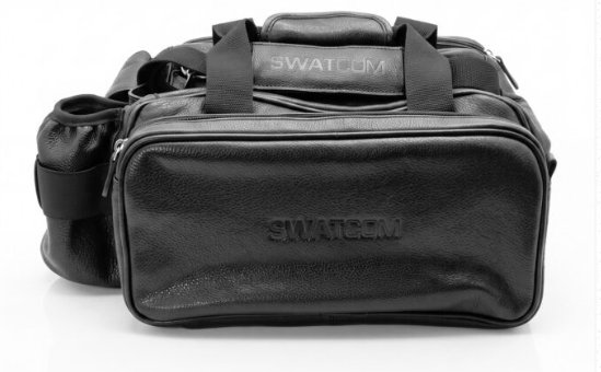 Swatcom Luxury Leather Medium Range Bag -Black