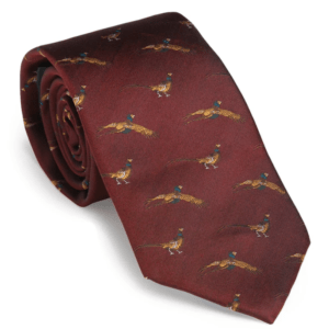 Laksen Flying Pheasant Tie - Wine