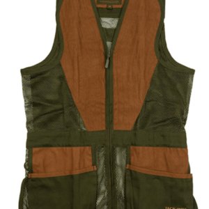 Jack Pyke Skeet Vest - Green / Brown Suede