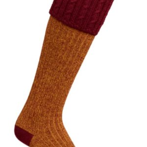 Laksen Ladies Westwood shooting sock - Gorse / Wine