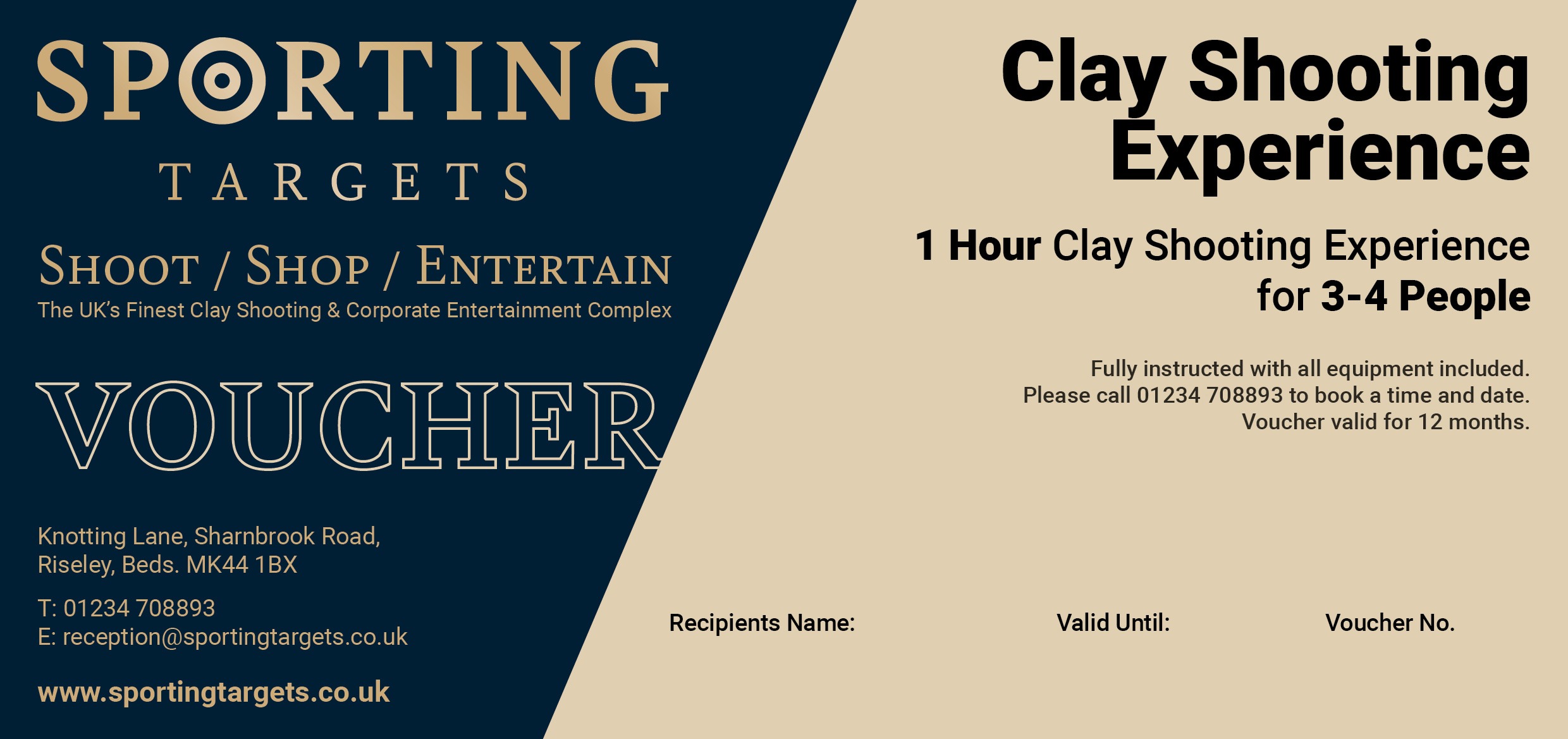 Experience – Clay Shooting 1Hr for up to 4 People