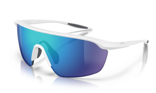 Maui Jim Miona with Blue Hawaii Lens and Solid white Frames Sunglasses